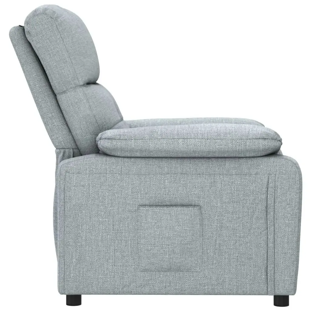 Recliner Chair Light Grey Fabric 348275