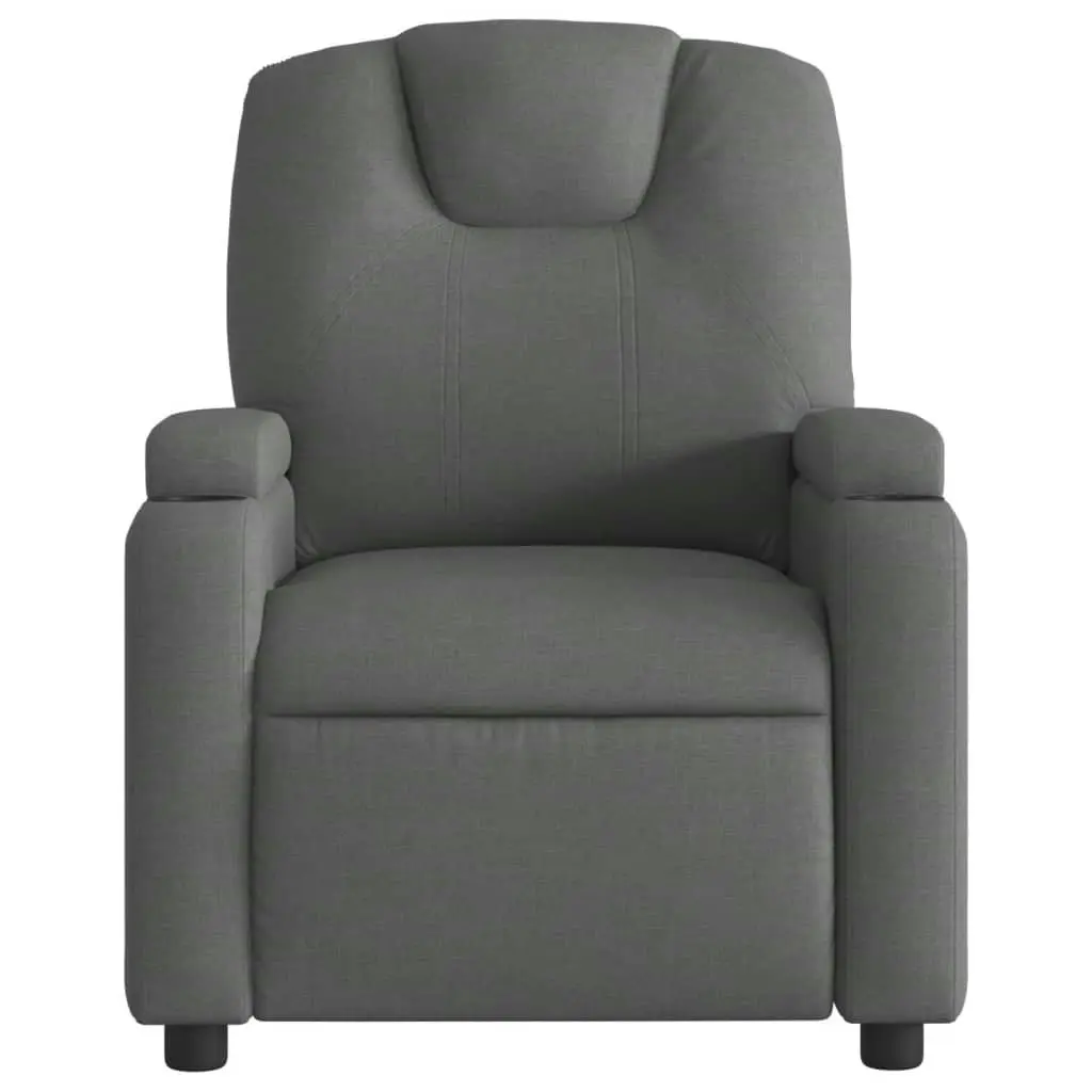 Recliner Chair Dark Grey Fabric 3205509