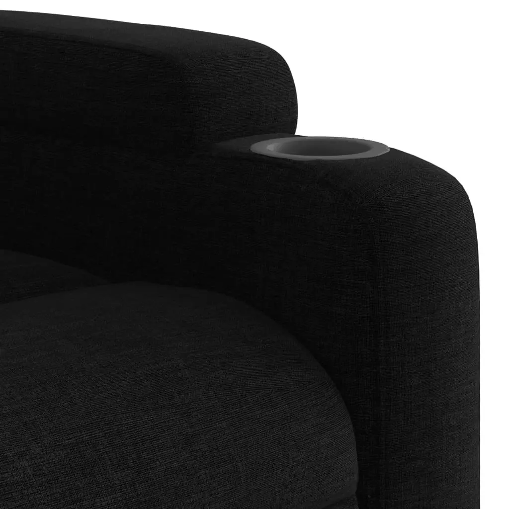 Recliner Chair Black Fabric 372443