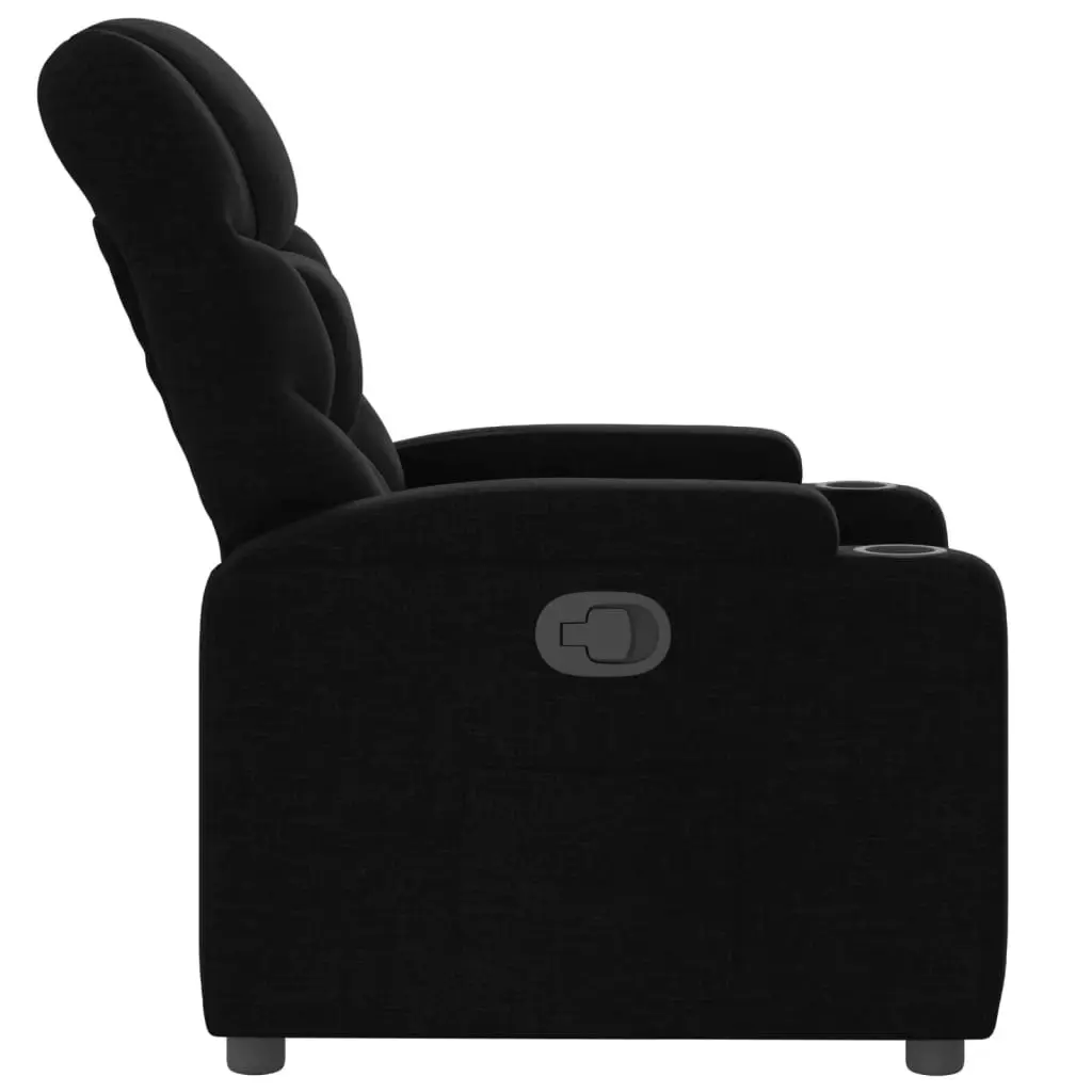 Recliner Chair Black Fabric 372443