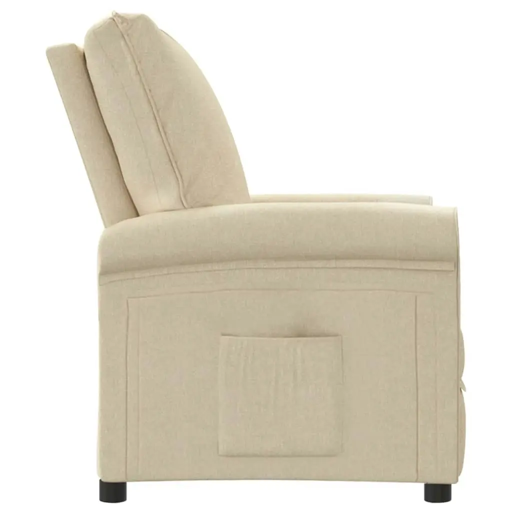 Recliner Chair Cream Fabric 342747