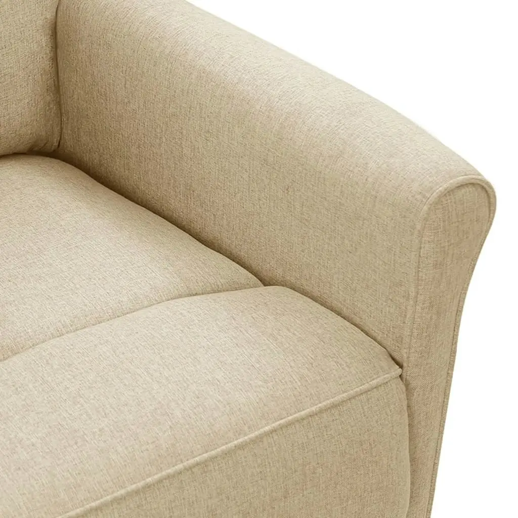 Recliner Chair Cream Fabric 342747