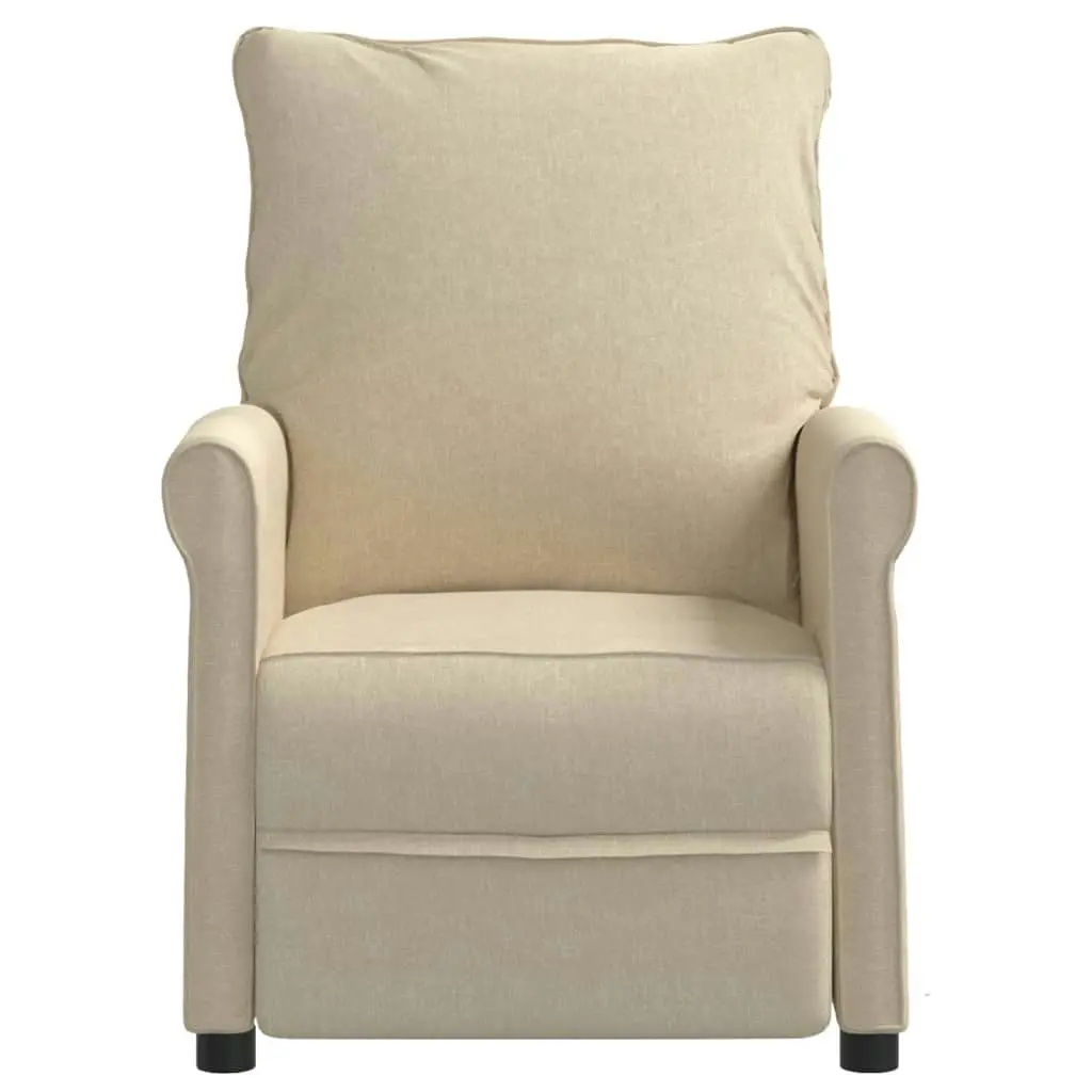 Recliner Chair Cream Fabric 342747