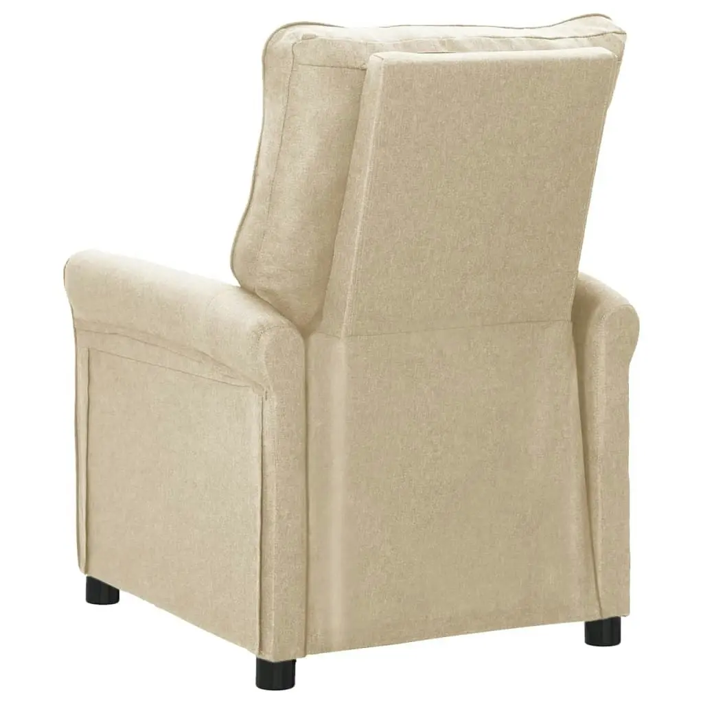 Recliner Chair Cream Fabric 342747