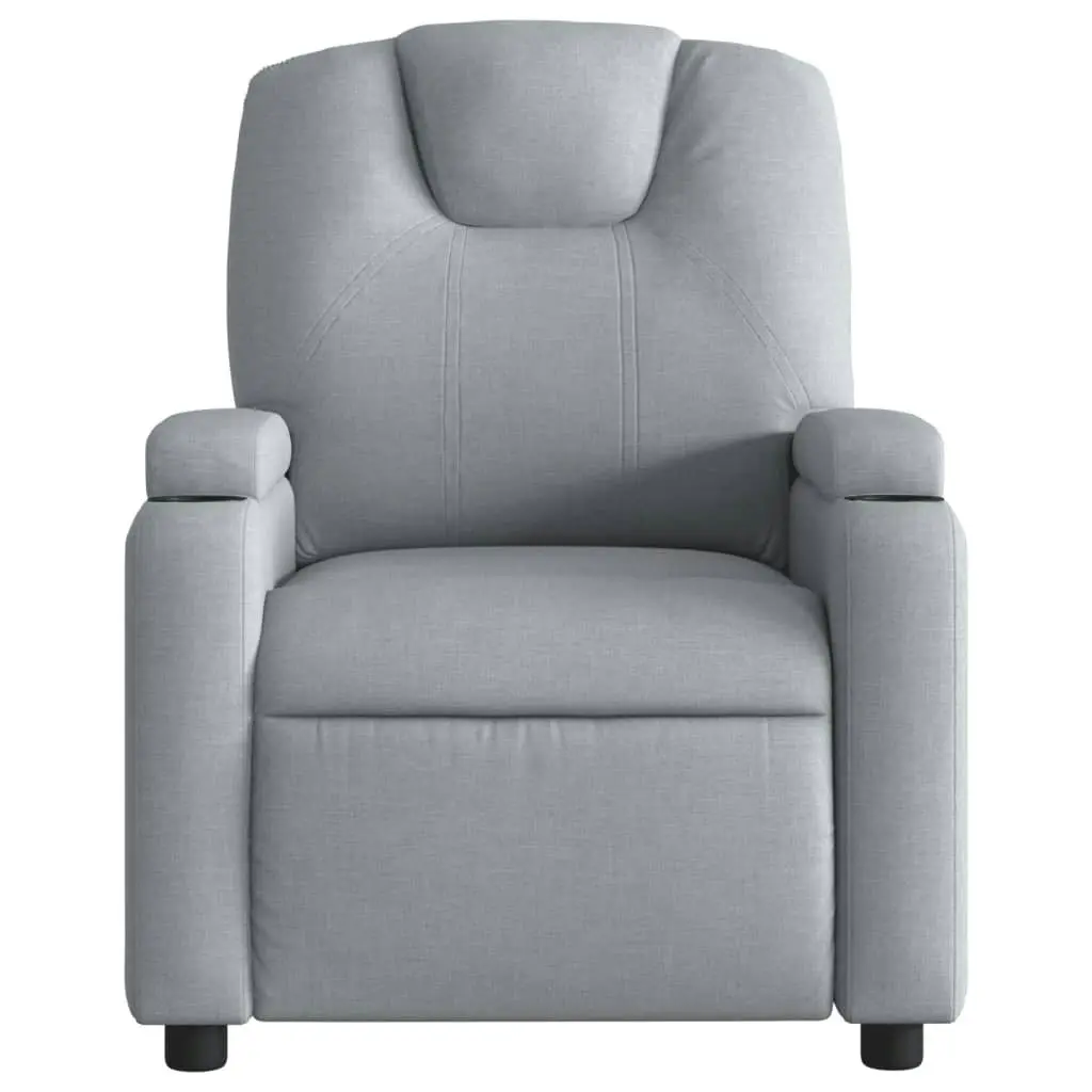 Recliner Chair Light Grey Fabric 372365