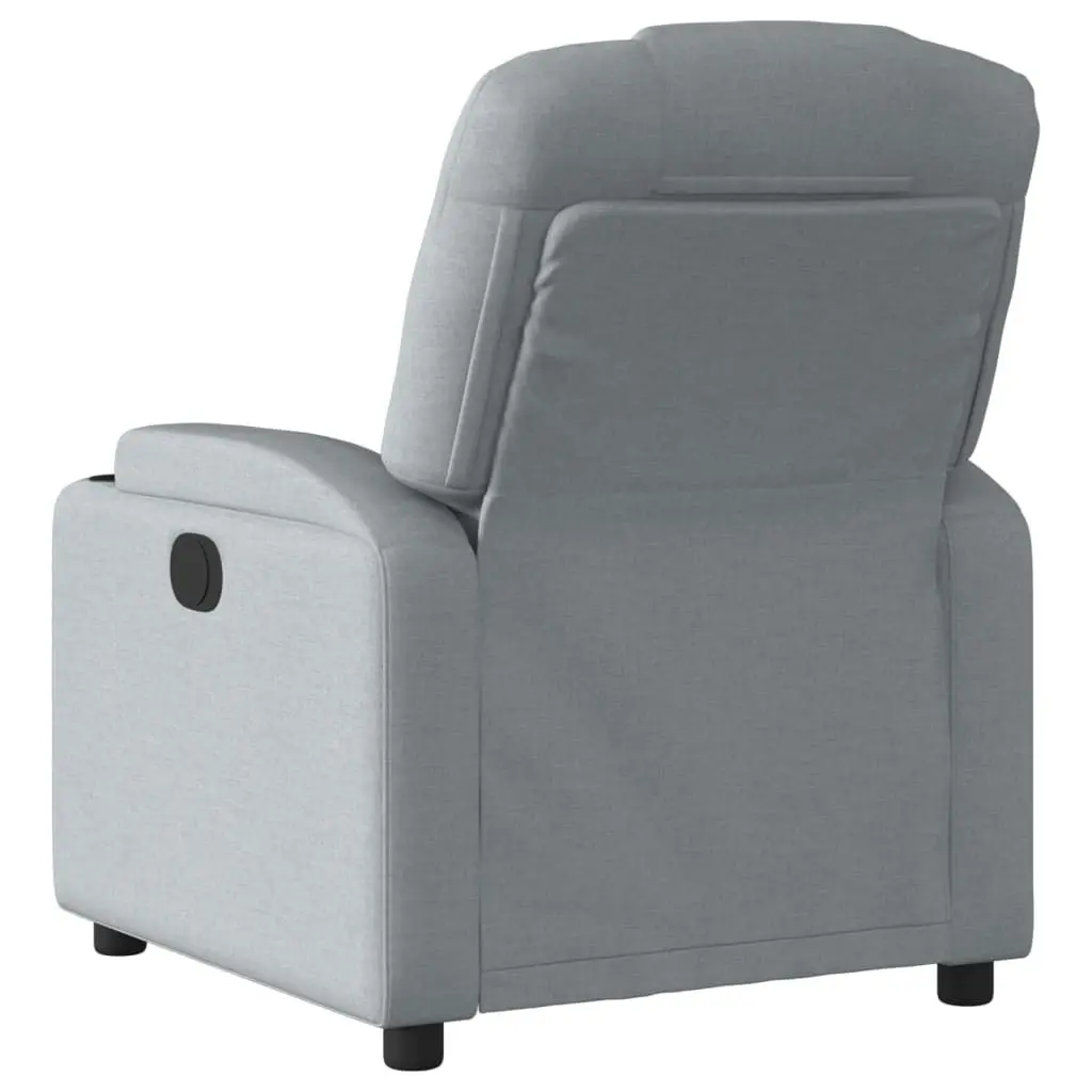 Recliner Chair Light Grey Fabric 372365