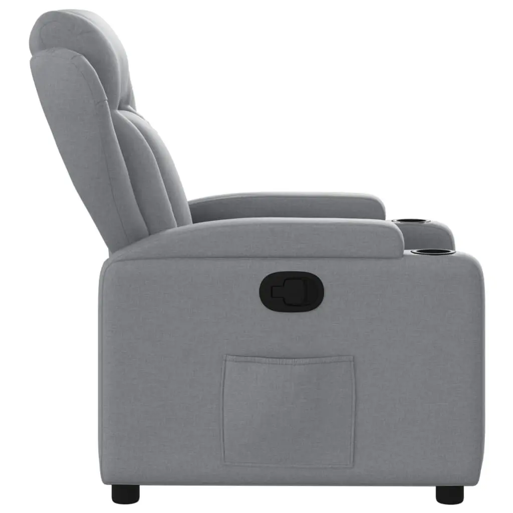 Recliner Chair Light Grey Fabric 372403