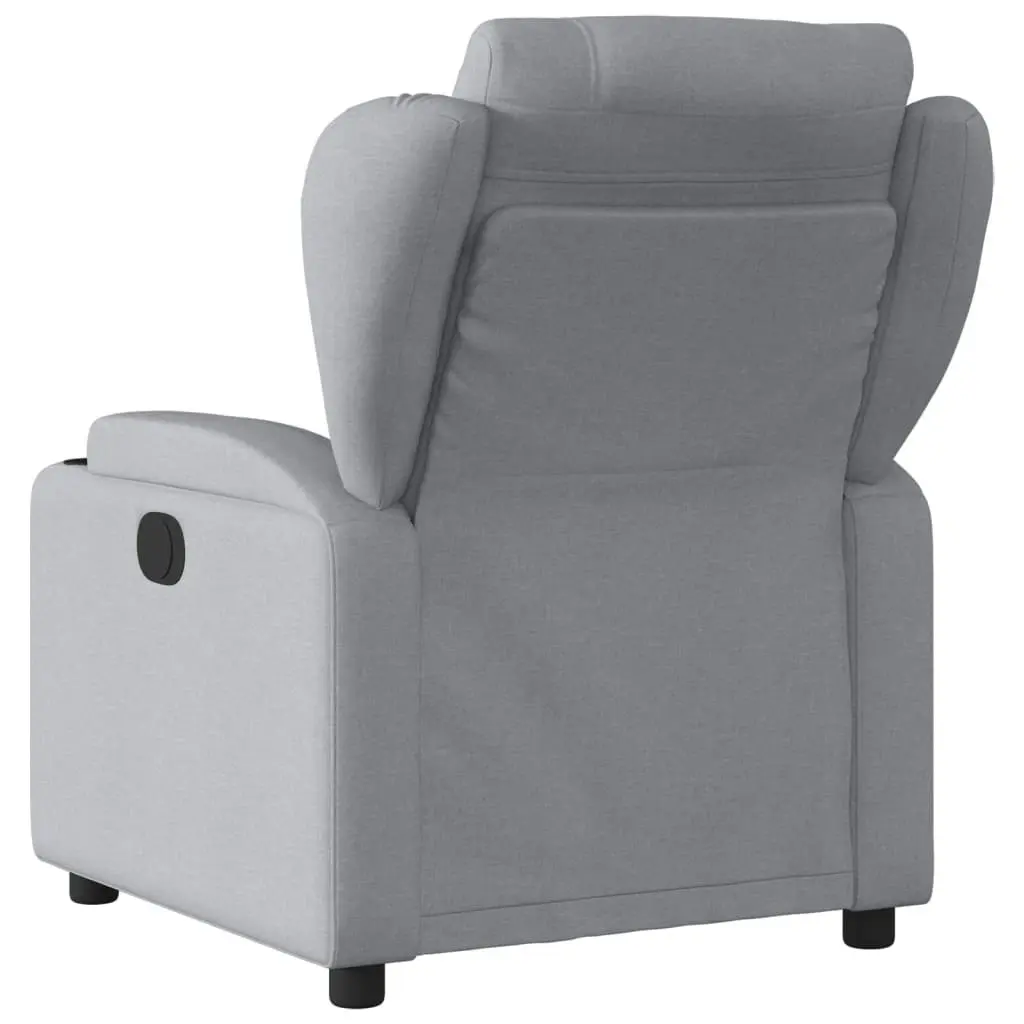 Recliner Chair Light Grey Fabric 372403