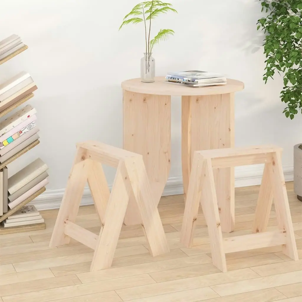 Stools 2 pcs 40x40x45 cm Solid Wood Pine 823659