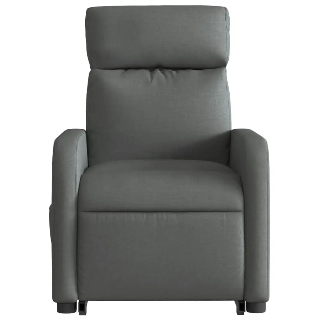 Stand up Massage Recliner Chair Dark Grey Fabric 3206870