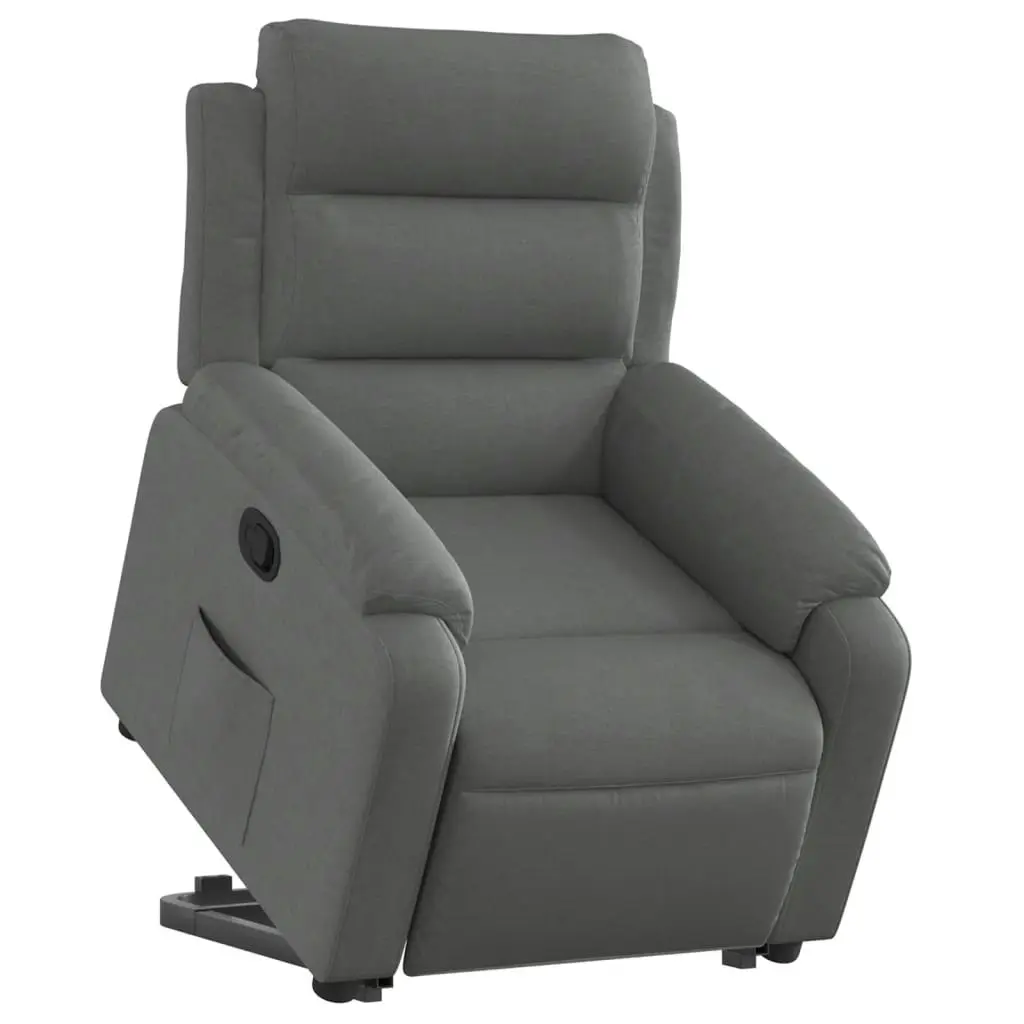 Stand up Recliner Chair Dark Grey Fabric 3205733