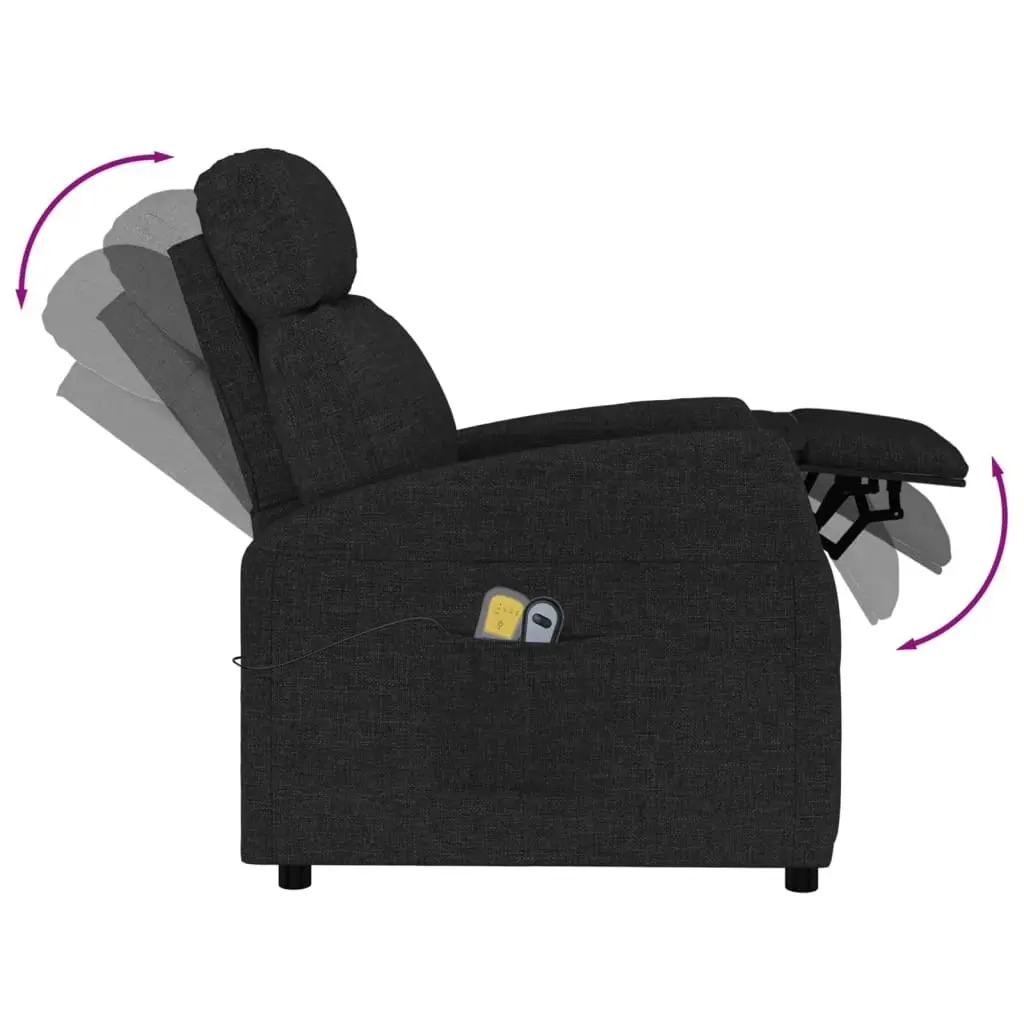 Stand up Massage Chair Black Fabric 3152227