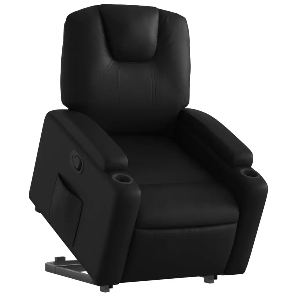 Stand up Recliner Chair Black Faux Leather 3205552