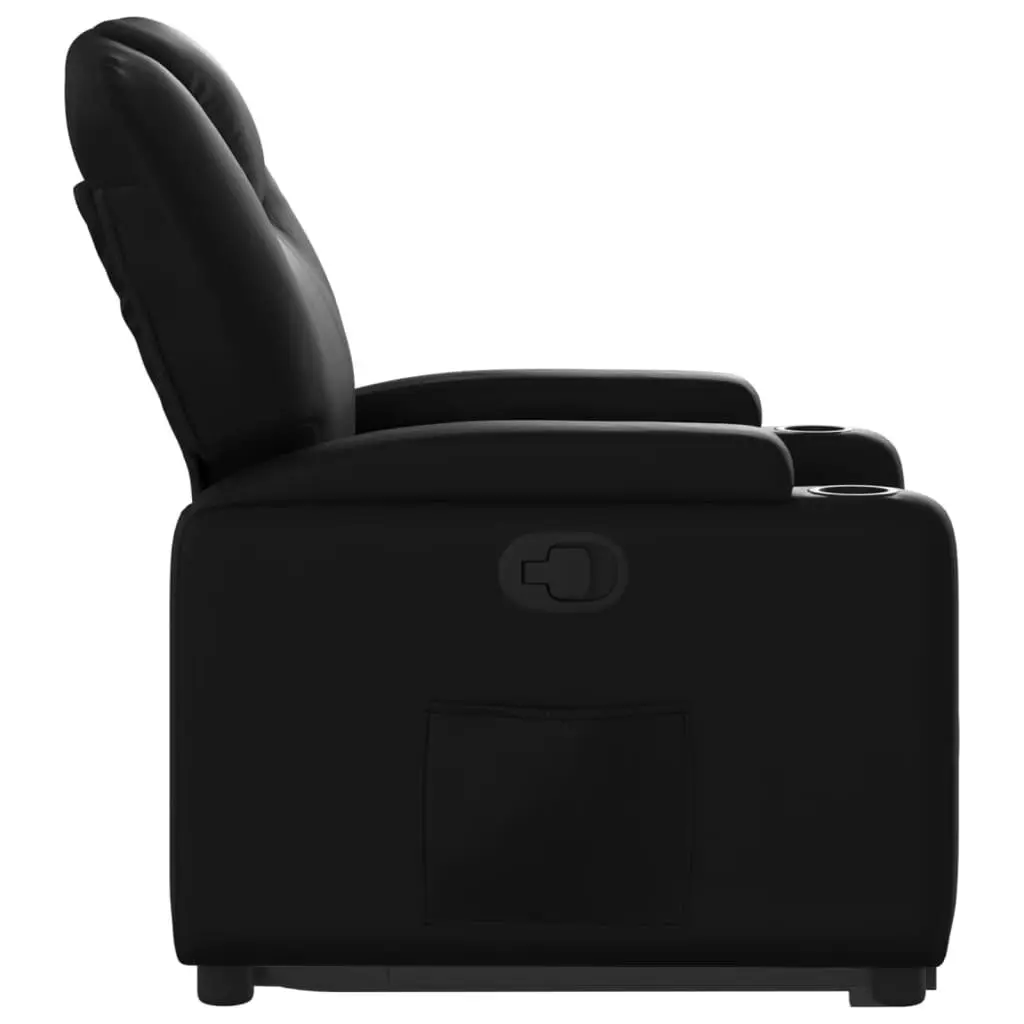 Stand up Recliner Chair Black Faux Leather 3205552