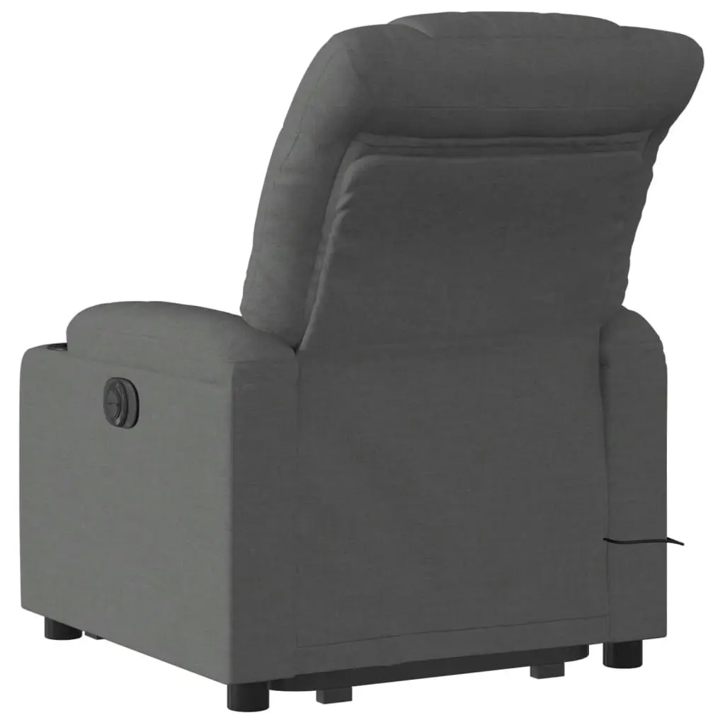 Stand up Massage Recliner Chair Dark Grey Fabric 3206858