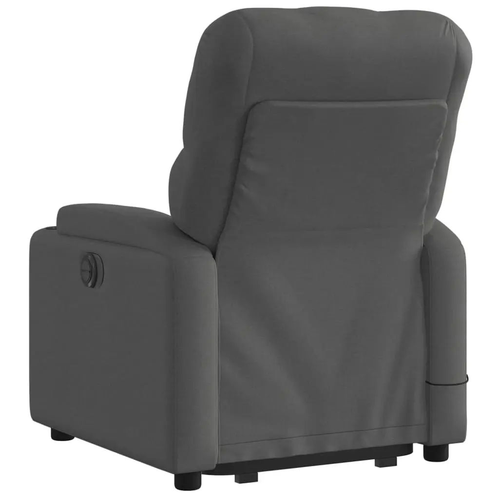 Stand up Massage Recliner Chair Dark Grey Fabric 3205671