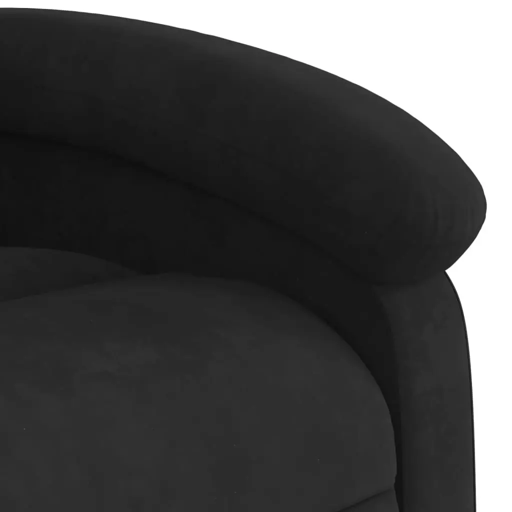 Stand up Massage Recliner Chair Black Velvet 3205503