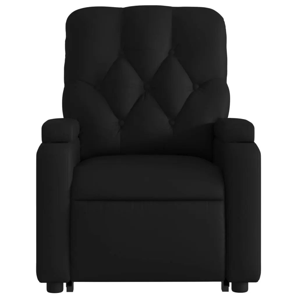 Stand up Massage Recliner Chair Black Faux Leather 3205678