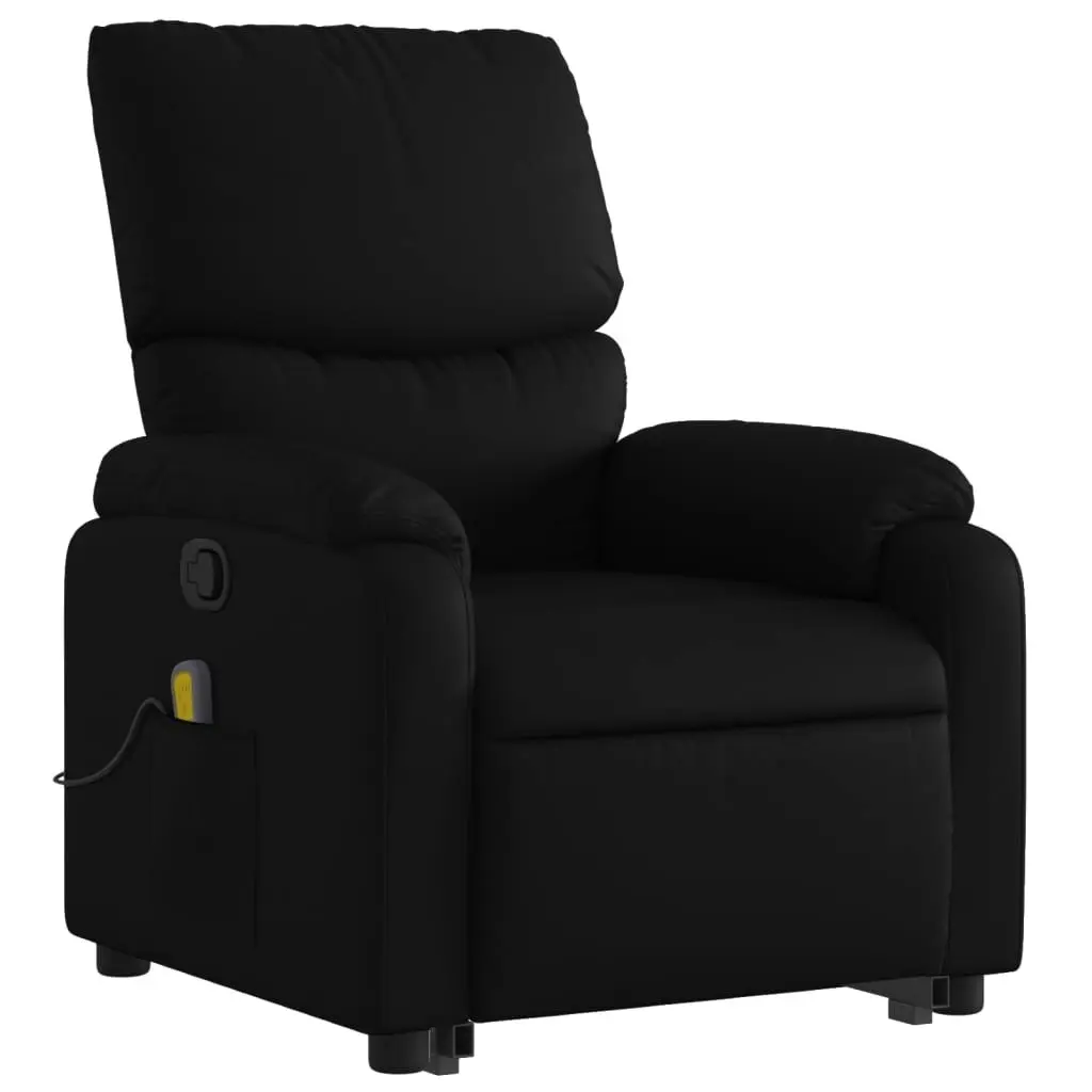 Stand up Massage Recliner Chair Black Faux Leather 3205716