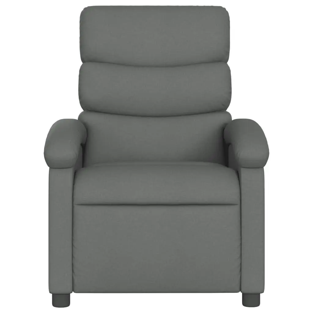 Electric Massage Recliner Chair Dark Grey Fabric 3205368