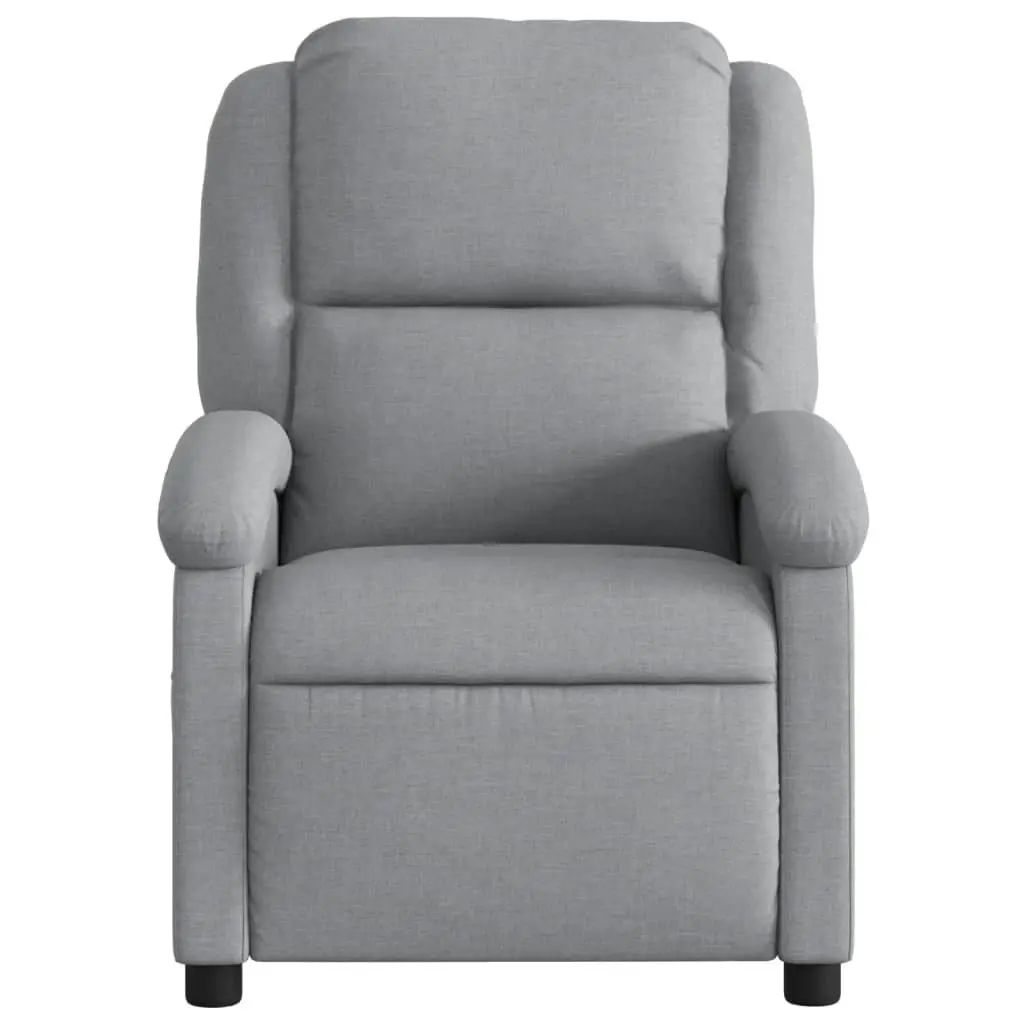 Electric Recliner Chair Light Grey Fabric 3205420