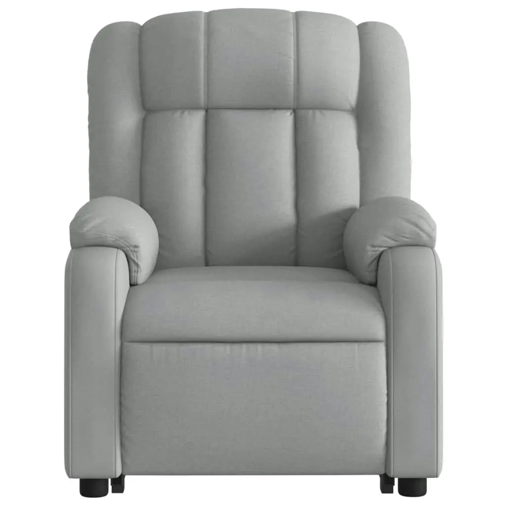 Electric Stand up Massage Recliner Chair Light Grey Fabric 3205800