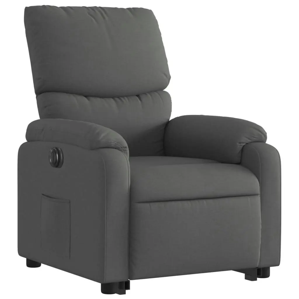 Electric Stand up Recliner Chair Dark Grey Fabric 3205705