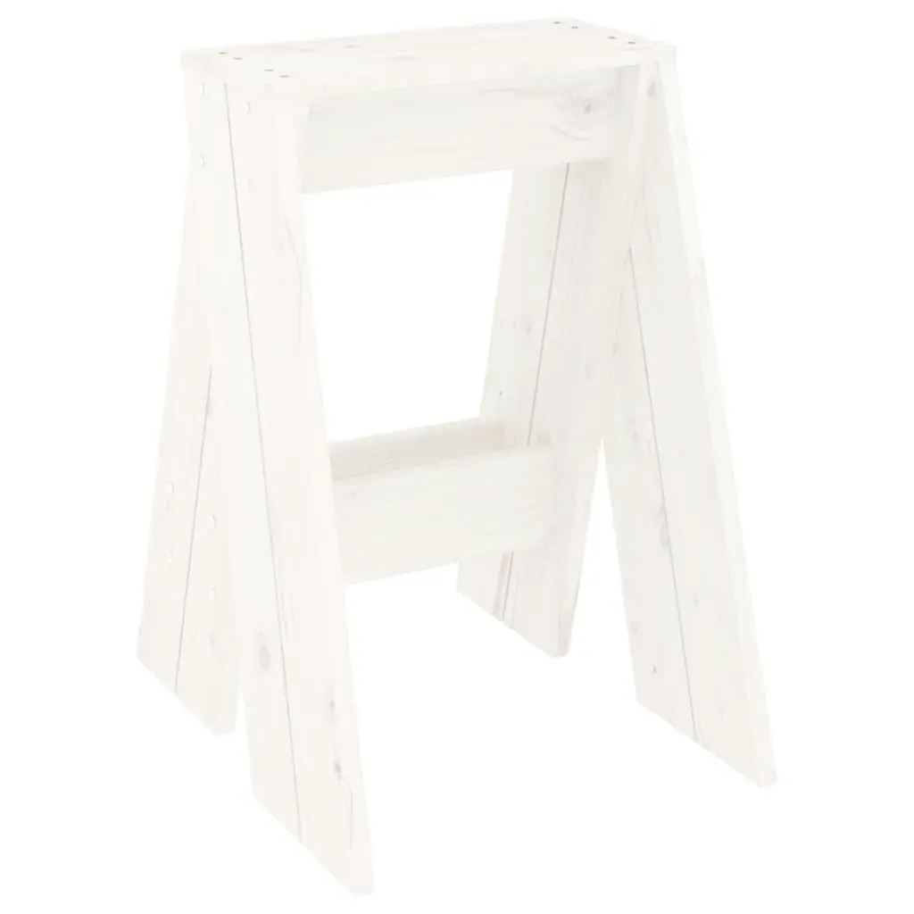 Stools 2 pcs White 40x40x60 cm Solid Wood Pine 823665