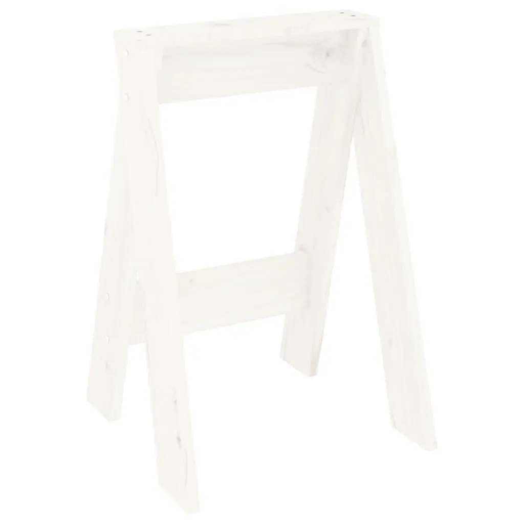 Stools 2 pcs White 40x40x60 cm Solid Wood Pine 823665