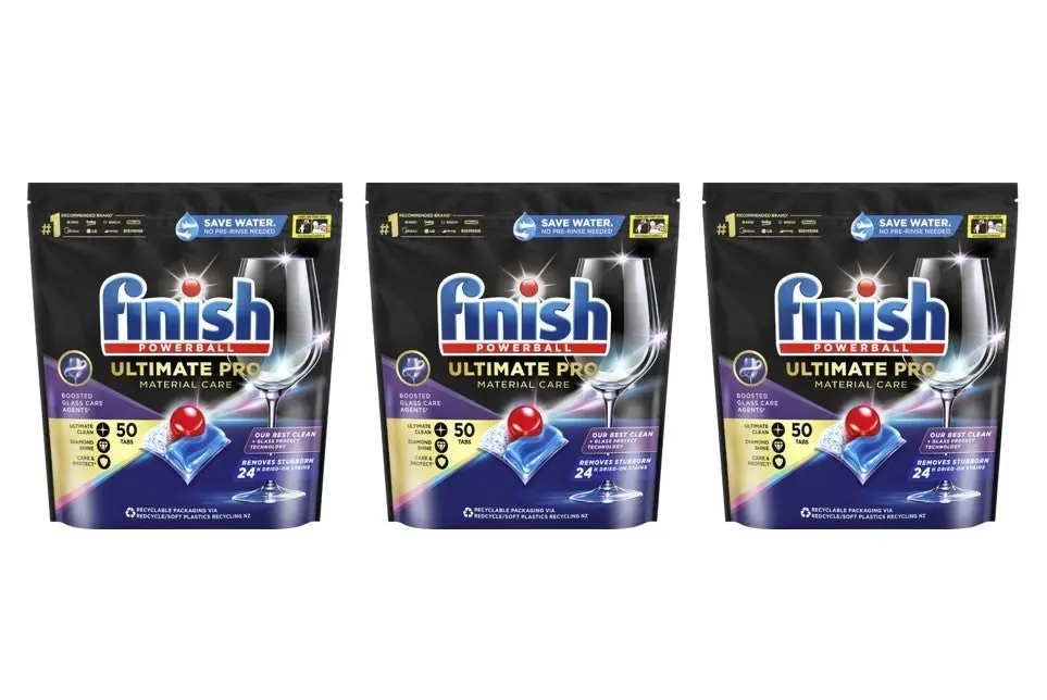 3x Finish Ultimate Plus Material Care Dishwasher Tablets 50 Pack