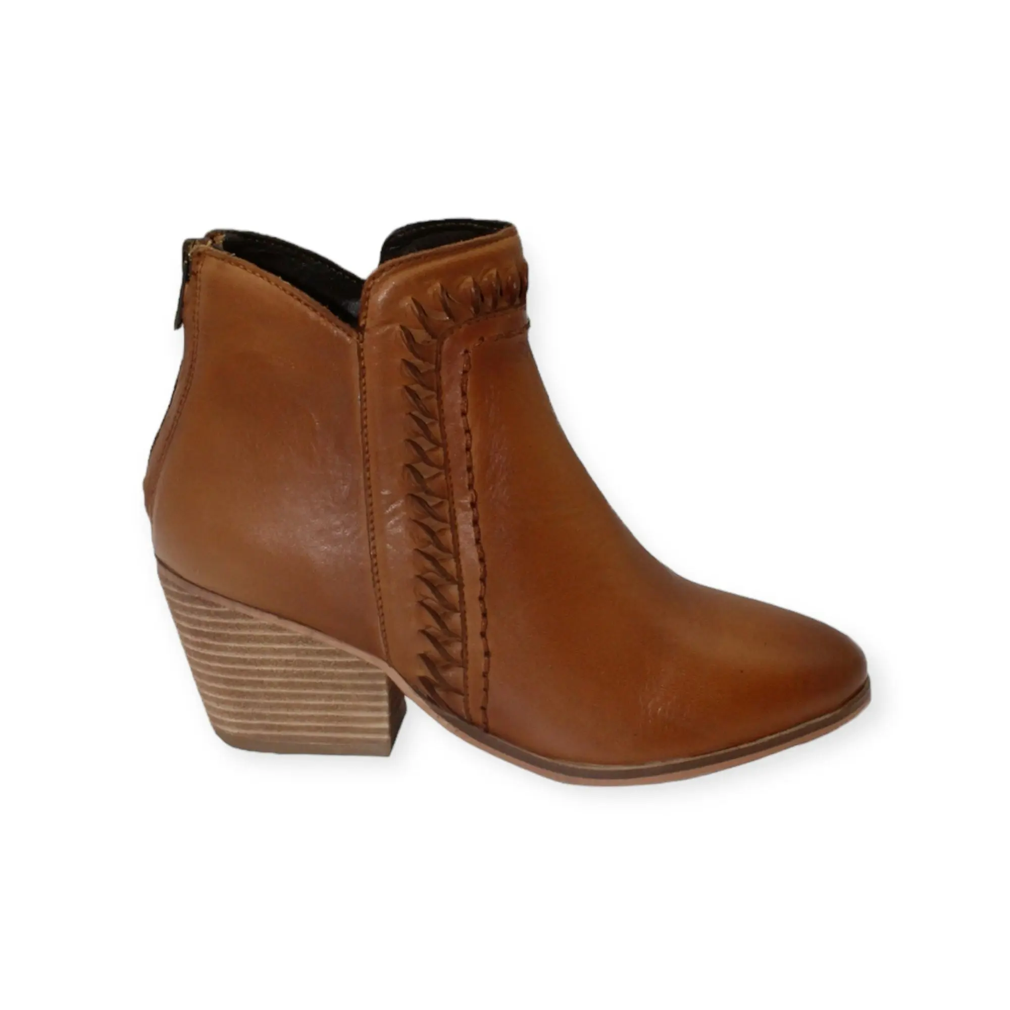 Stun Leather Ankle Boot Tan