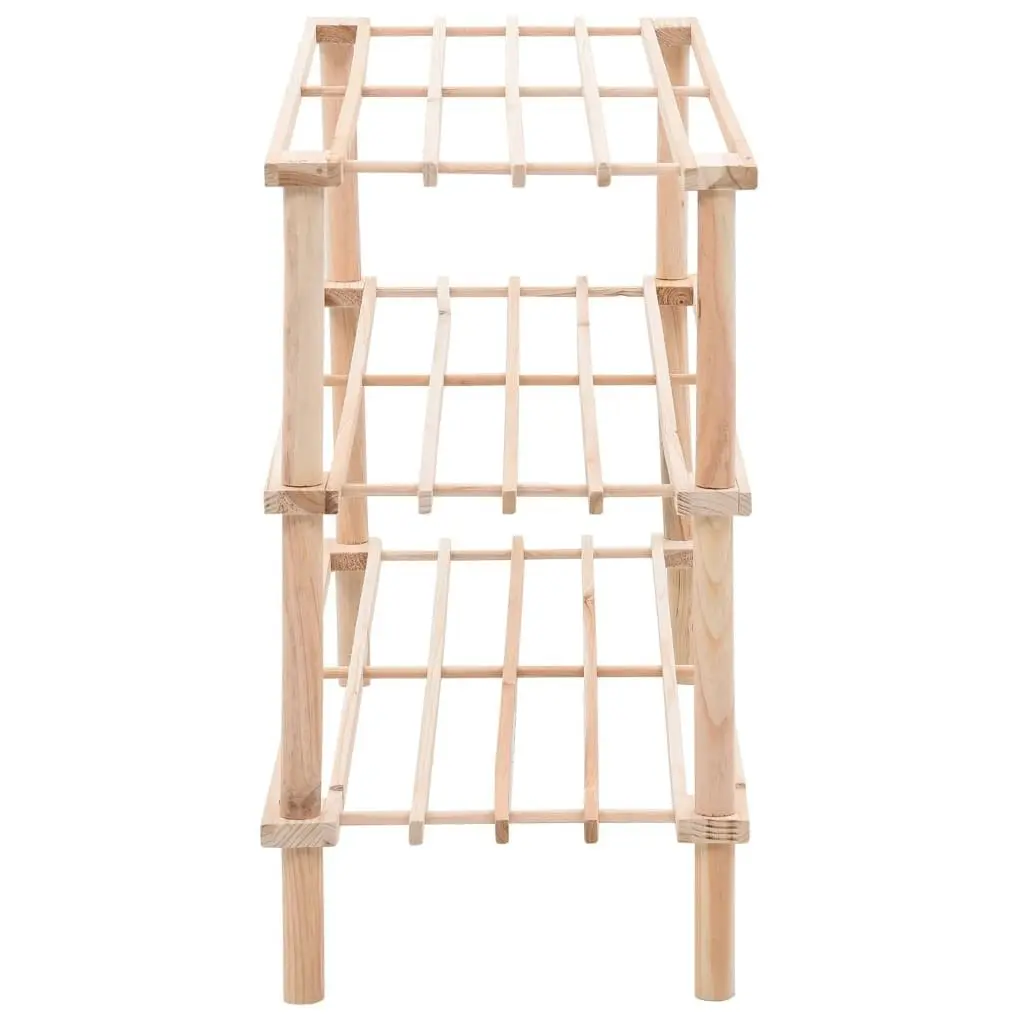 3-Tier Shoe Rack Solid Fir Wood 285200