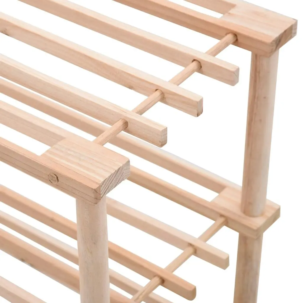 3-Tier Shoe Rack Solid Fir Wood 285200