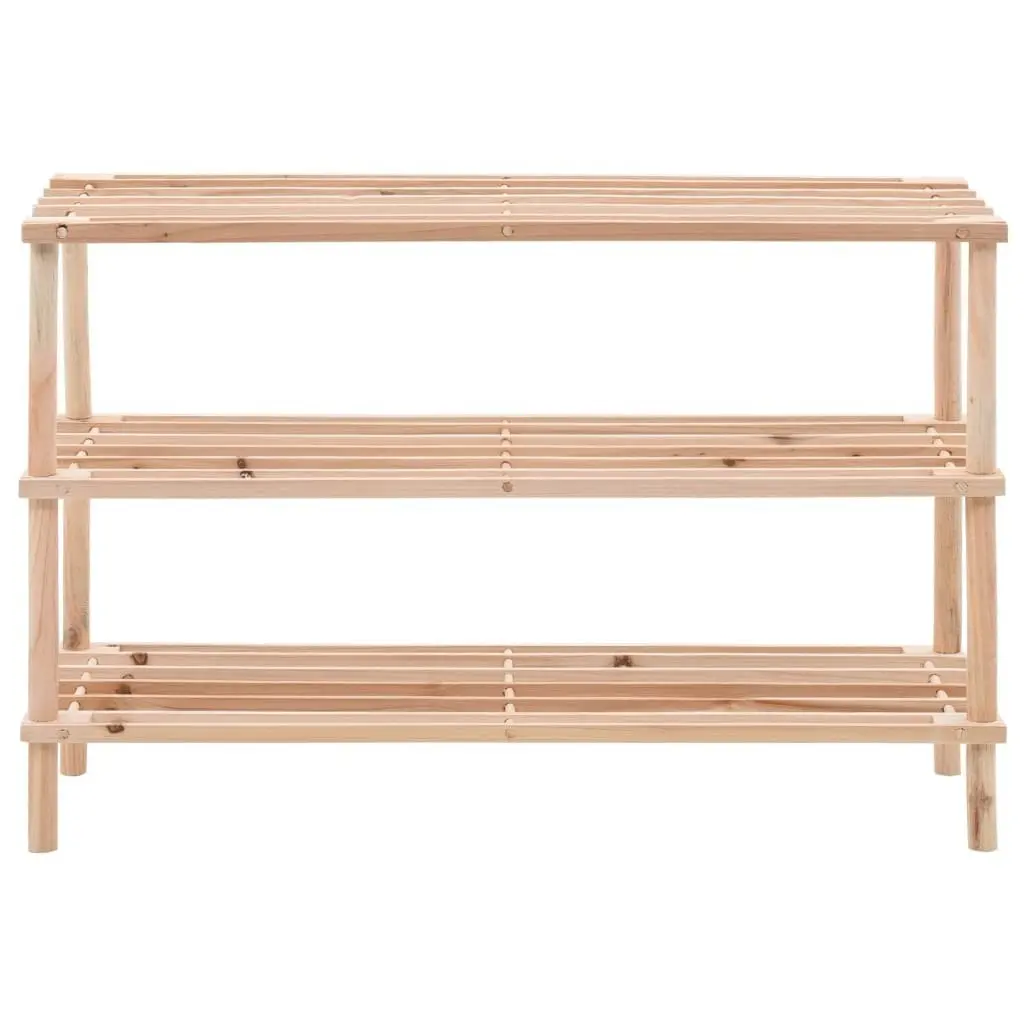 3-Tier Shoe Rack Solid Fir Wood 285200