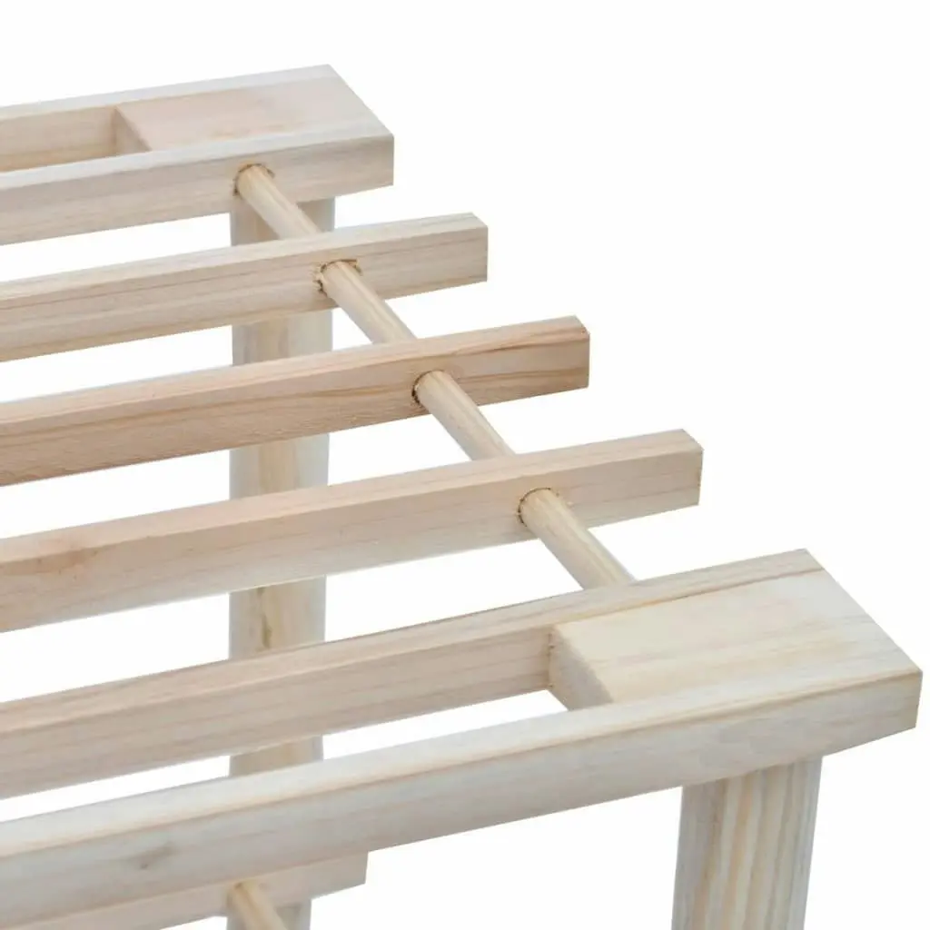 4-Tier Shoe Racks 2 pcs Solid Fir Wood 241066