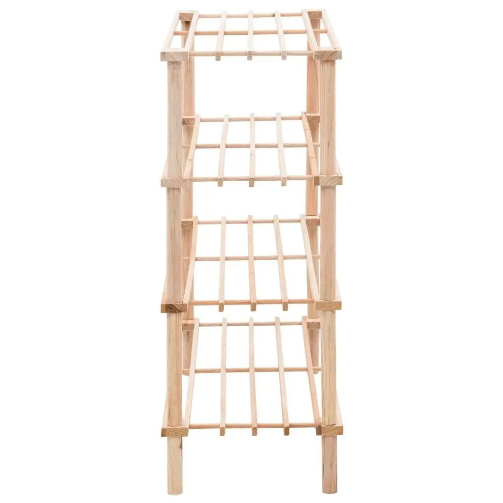 4-Tier Shoe Rack Solid Fir Wood 285201