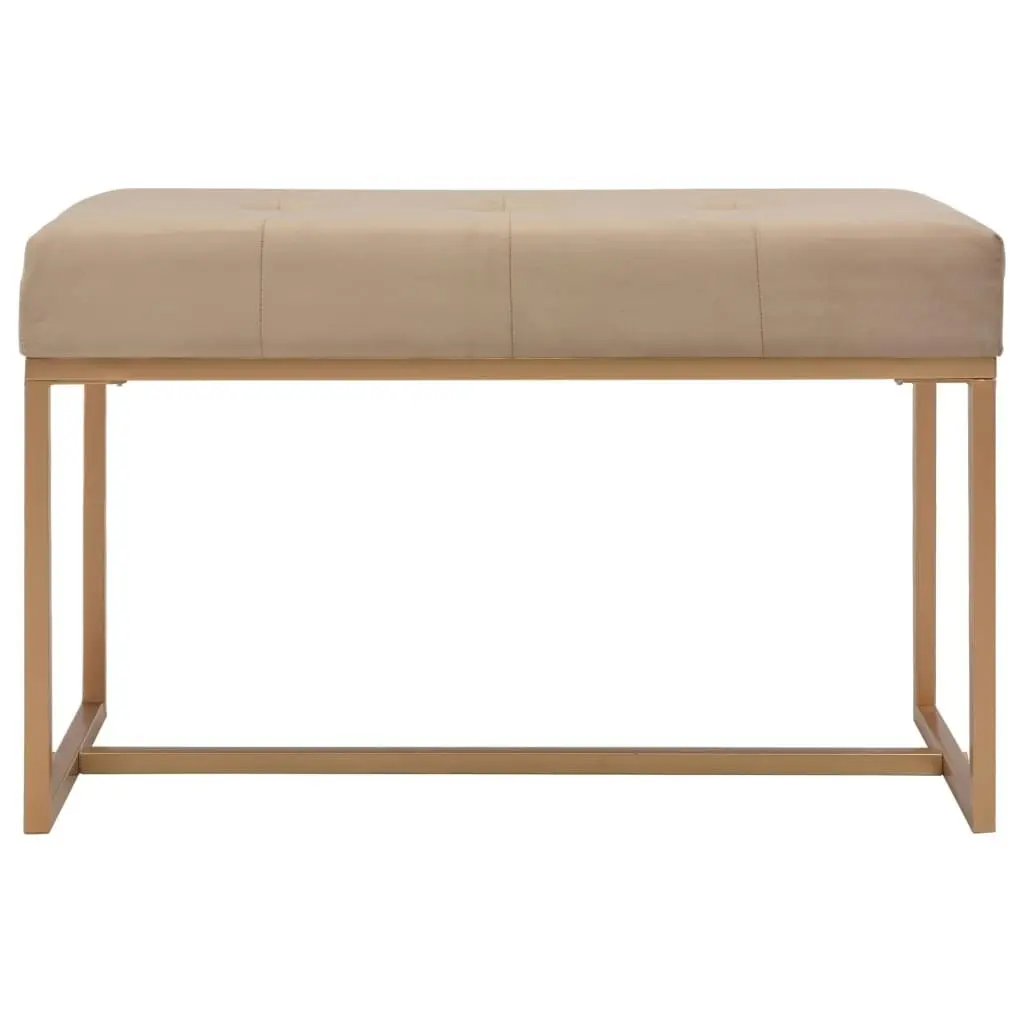 Bench 80 cm Beige Velvet 247559