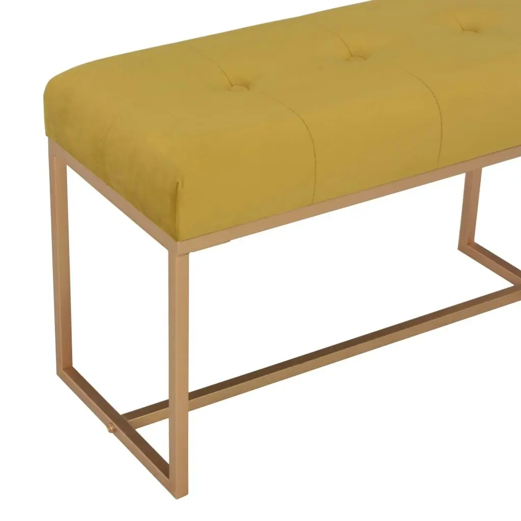 Bench 80 cm Mustard Velvet 247556