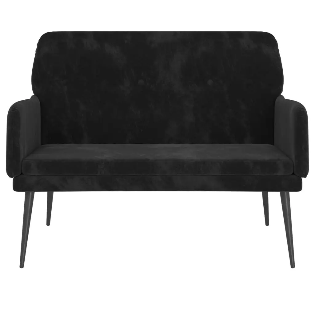 Bench Black 108x79x79 cm Velvet 351419