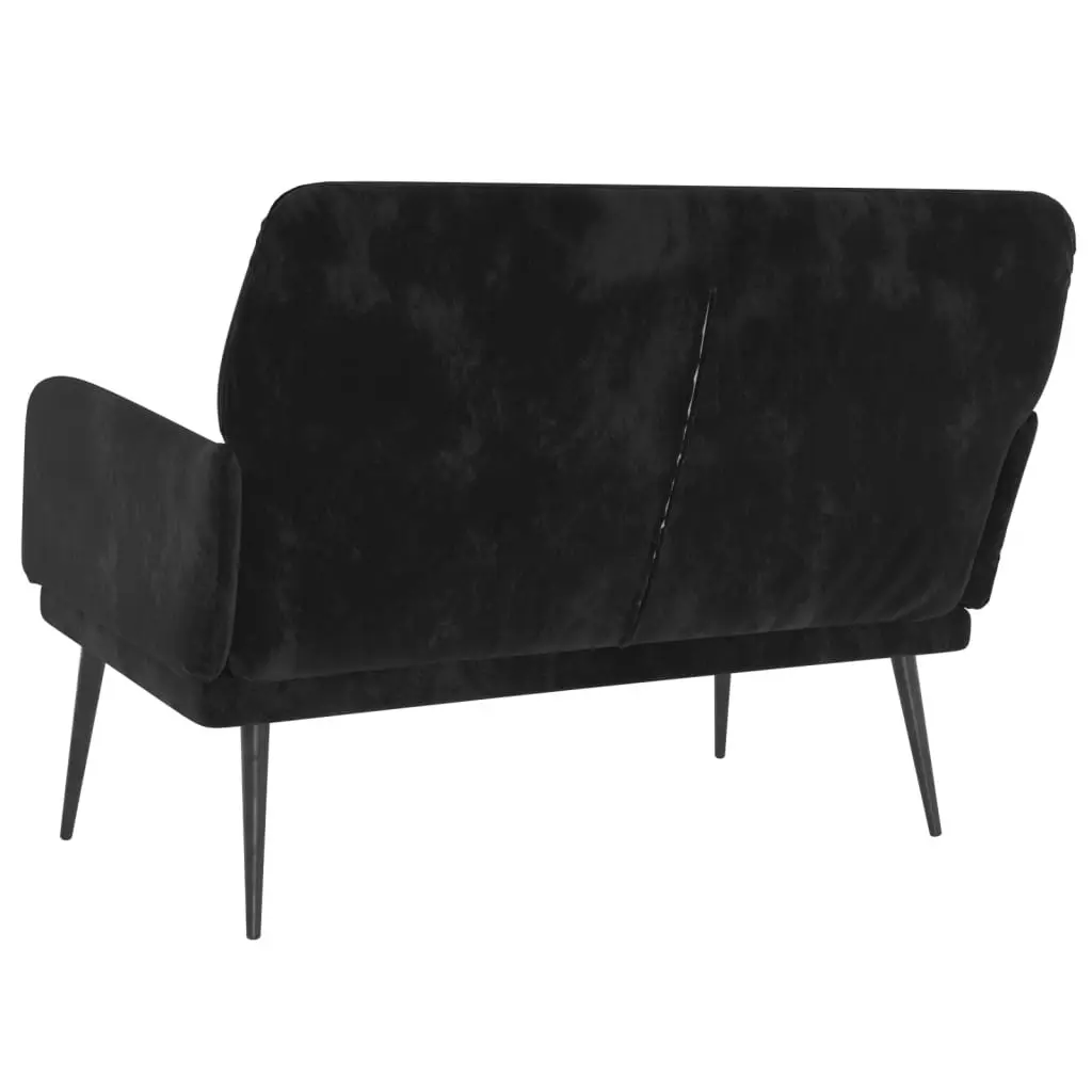 Bench Black 108x79x79 cm Velvet 351419