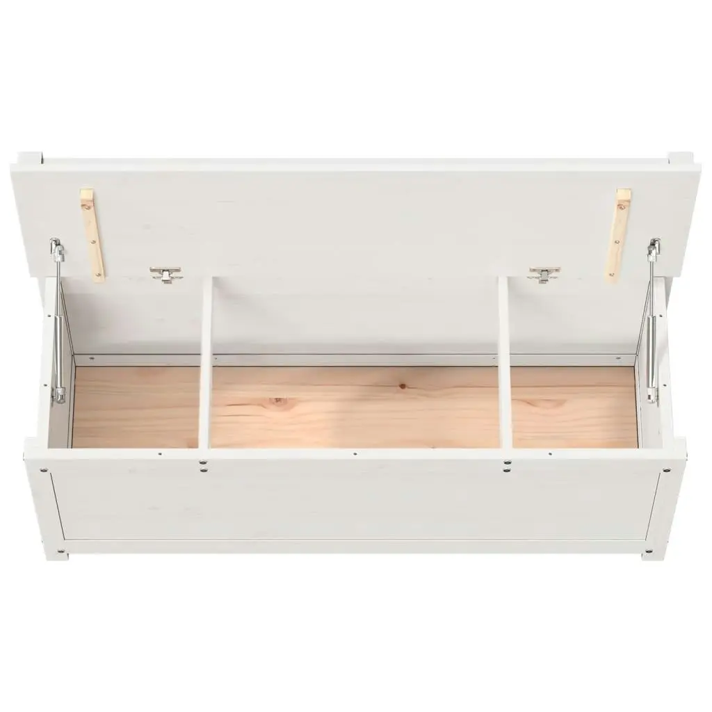 Bench White 110x41x76.5 cm Solid Wood Pine 823555