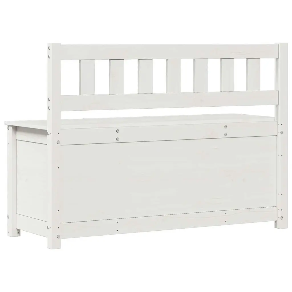 Bench White 110x41x76.5 cm Solid Wood Pine 823555