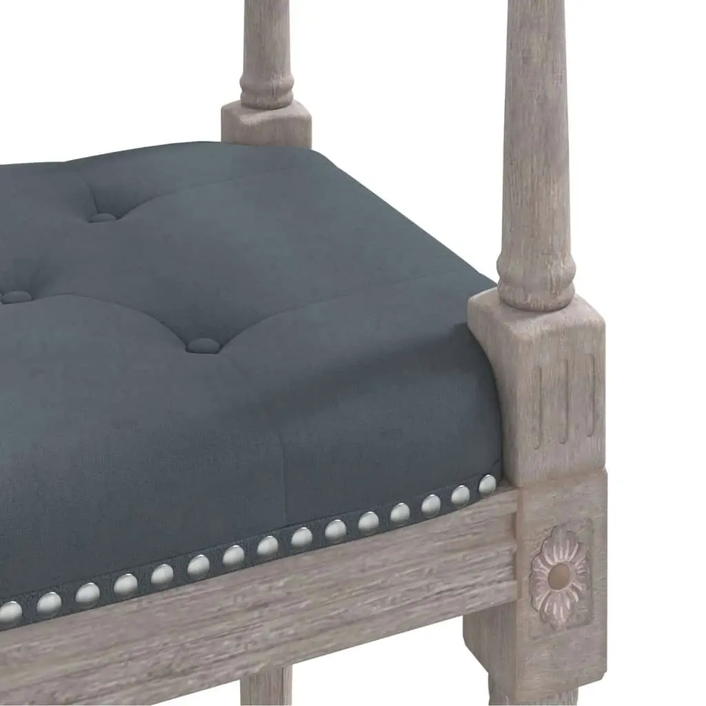 Bench Dark Grey 110x40x70 cm Velvet 344426