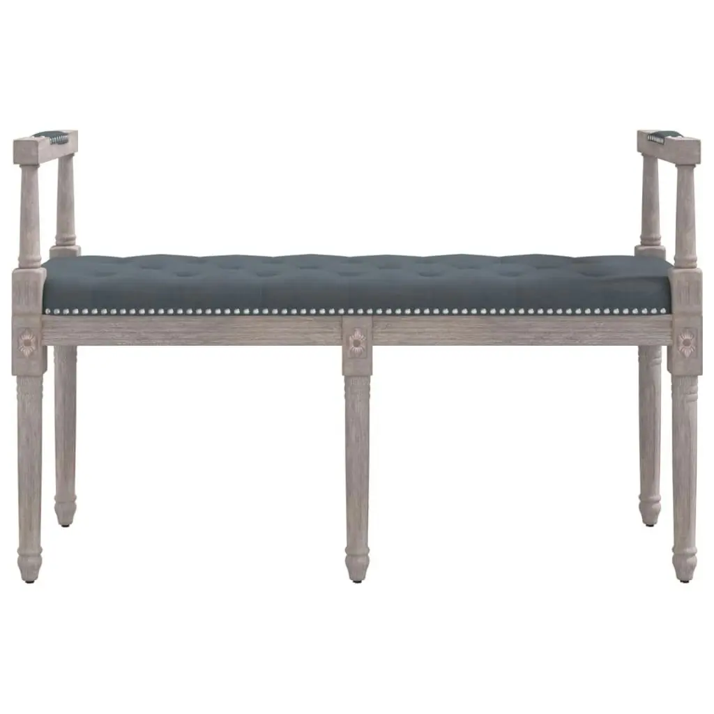 Bench Dark Grey 110x40x70 cm Velvet 344426