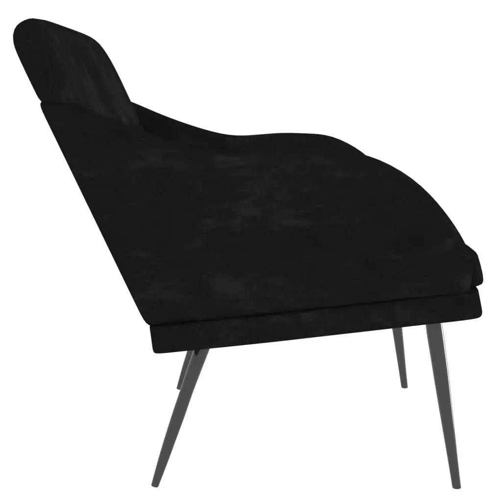 Bench Black 110x76x80 cm Velvet 351449