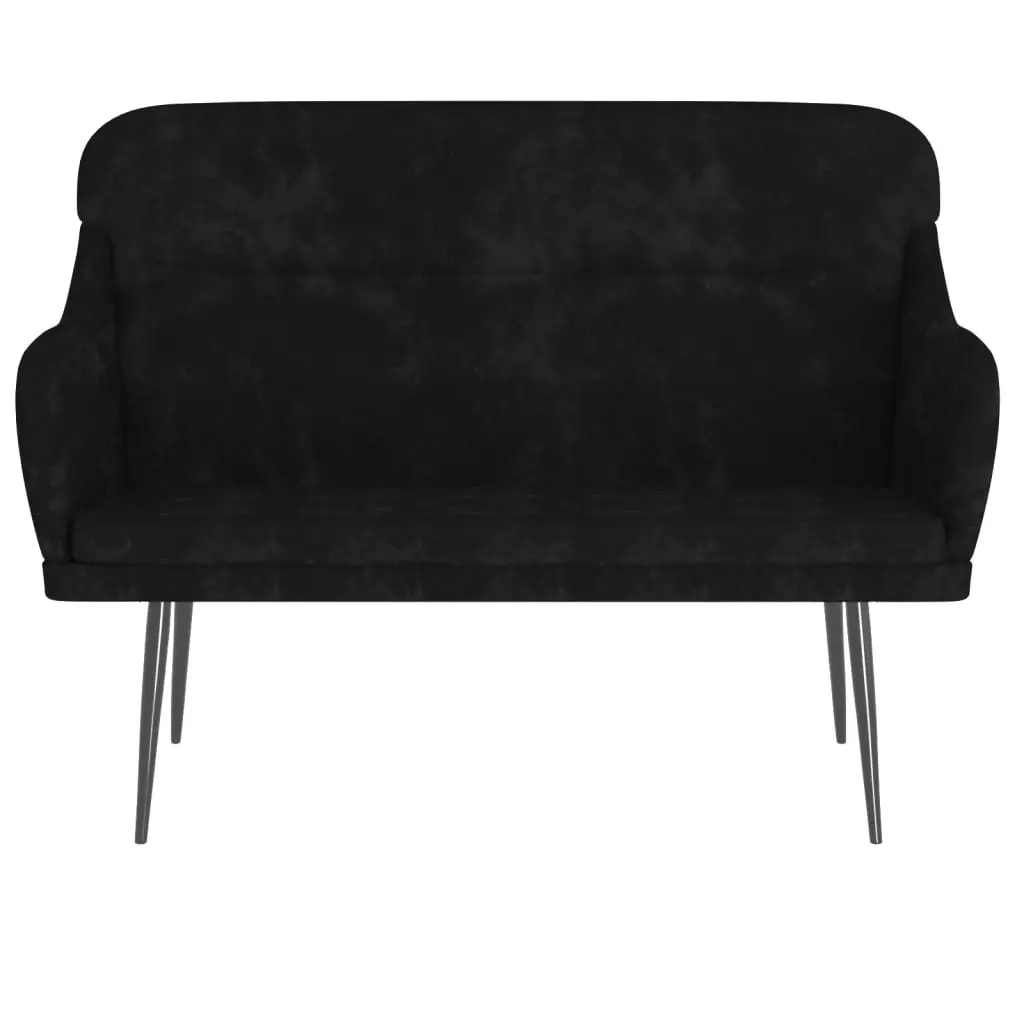 Bench Black 110x76x80 cm Velvet 351449