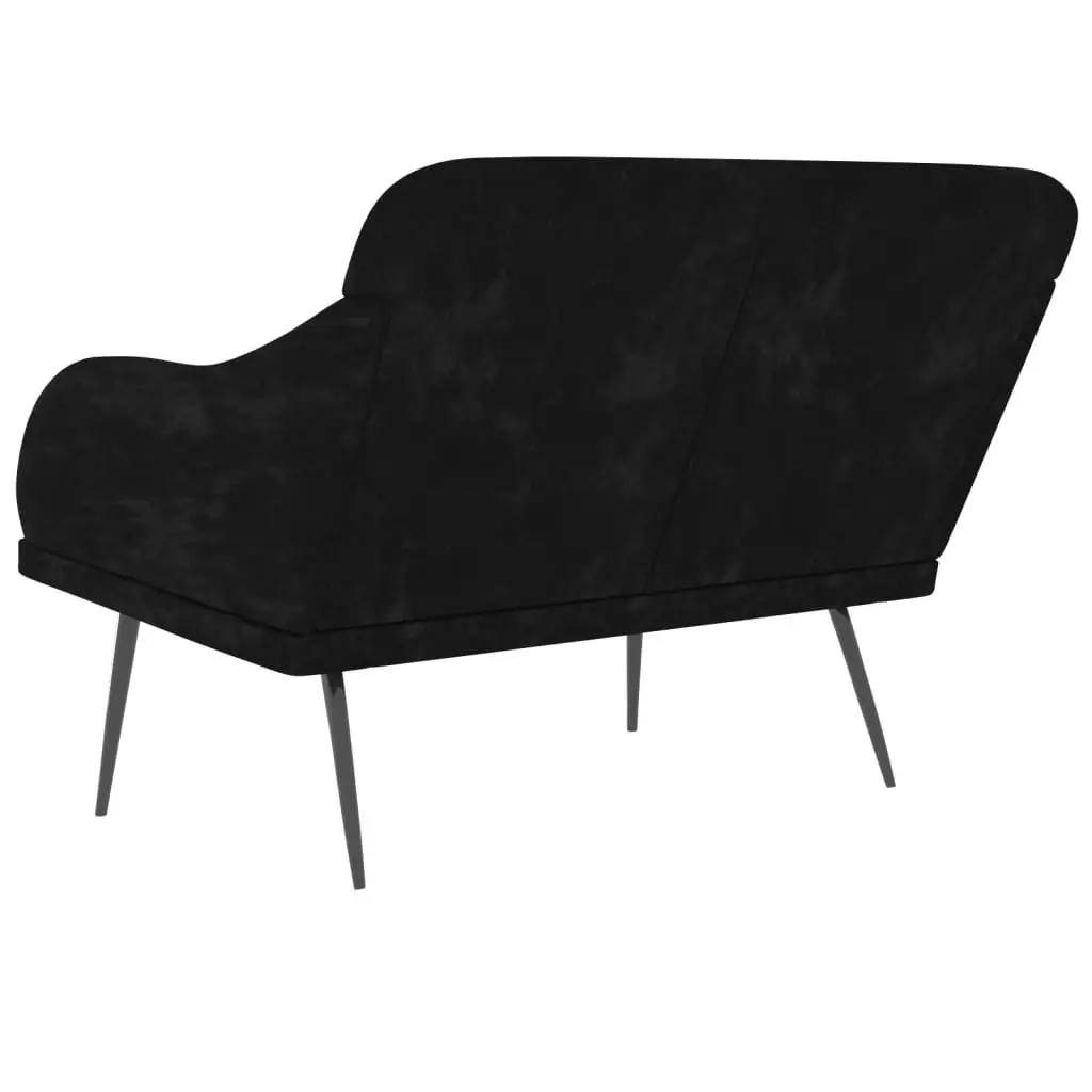 Bench Black 110x76x80 cm Velvet 351449