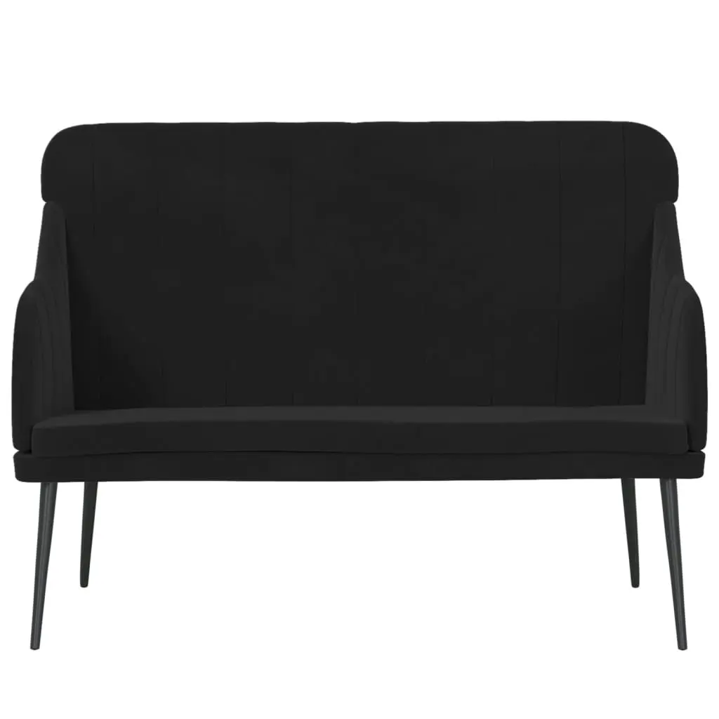 Bench Black 110x76x80 cm Velvet 351469