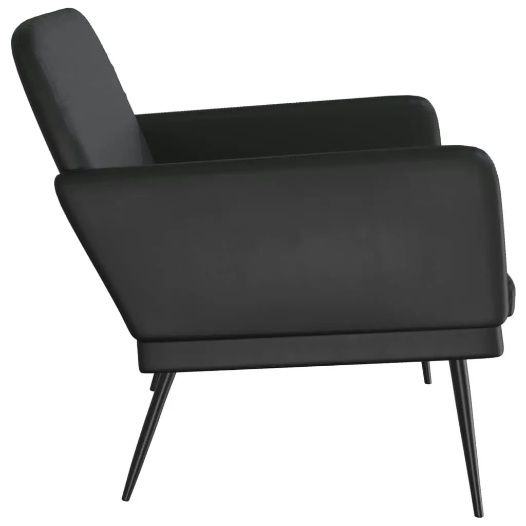 Bench Black 107x80x81 cm Faux Leather 351398