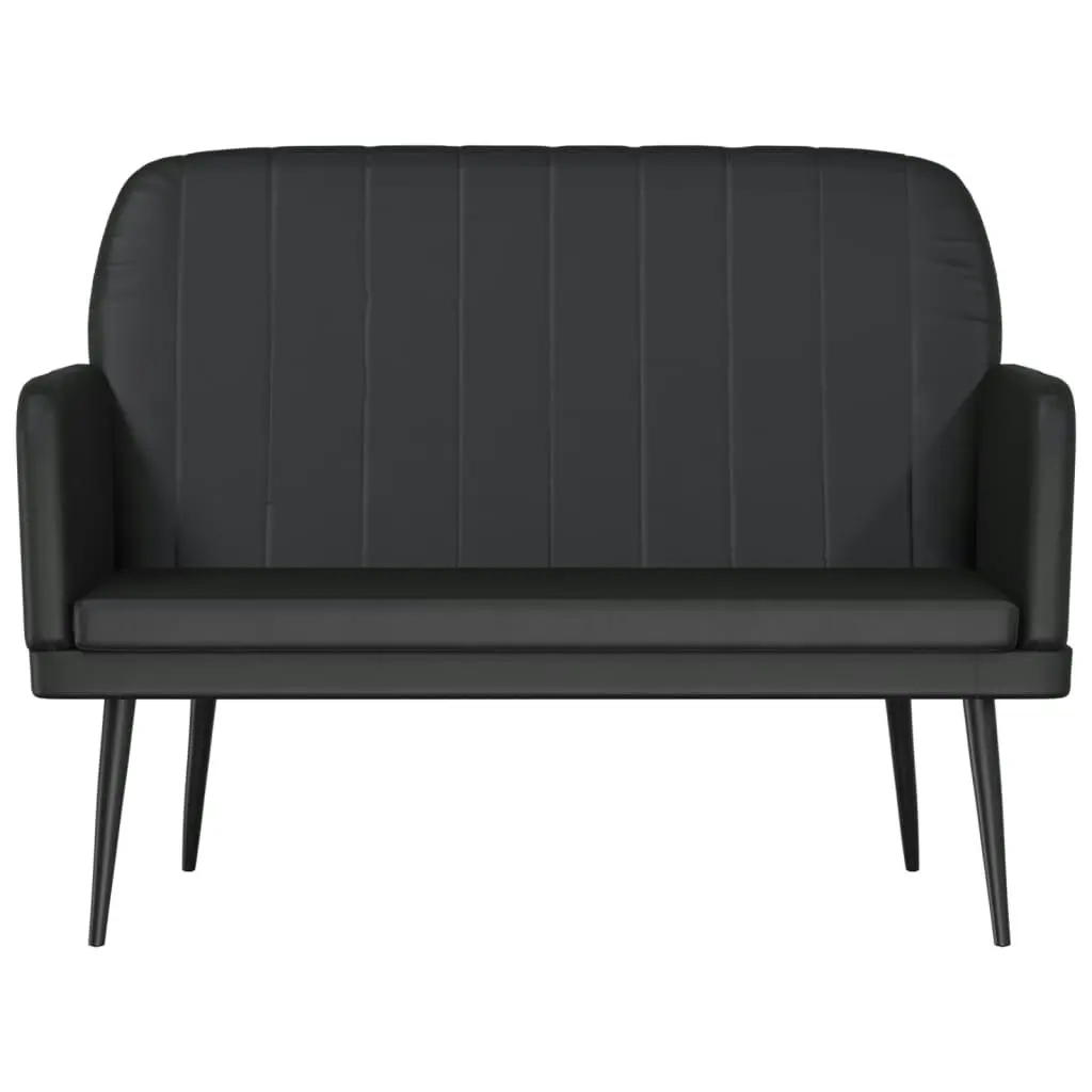 Bench Black 107x80x81 cm Faux Leather 351398